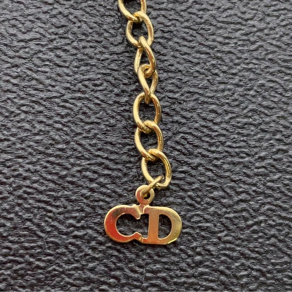 Authentic Christian Dior Long Necklace Gold plated - Picture 8 of 12